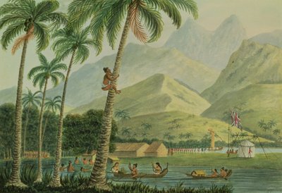 Das Observatorium, Point Venus, Otahytey, 1792 von Captain George Tobin